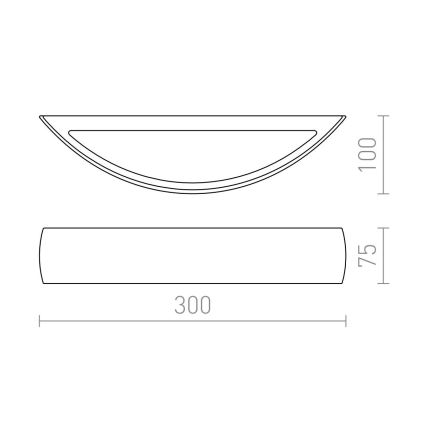 RED - Design Rendl - R10266 - Nástěnné svítidlo CRESCENT R7s/80W/230V