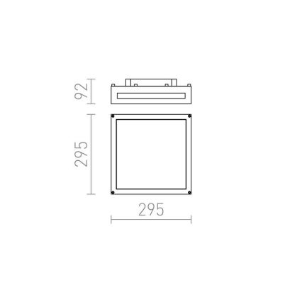 RED - Design Rendl- R10359 - Venkovní stropní svítidlo PLAKA 2xE27/26W/230V IP54