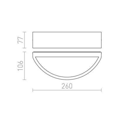 RED - Design Rendl - R10364 - Venkovní nástěnné svítidlo LESA 1xE27/26W/230V IP54