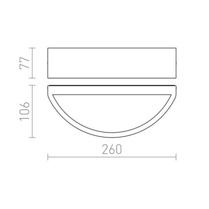 RED - Design Rendl - R10366 - Venkovní nástěnné svítidlo LESA 1xE27/26W/230V IP54