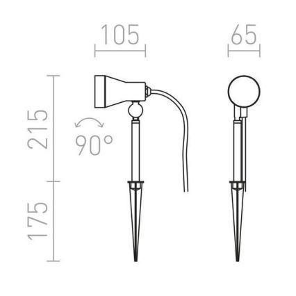 RED - Design Rendl - R10431 - Venkovní svítidlo DIREZZA 1xGU10/35W/230V IP54