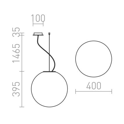 RED - Design Rendl - R10479 - Lustr na lanku LUNEA 1xE27/70W/230V