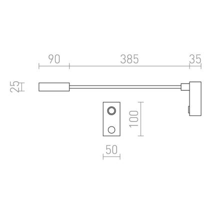 RED - Design Rendl - R10541 - LED Flexibilní lampička AIM LED/3W/230V černá