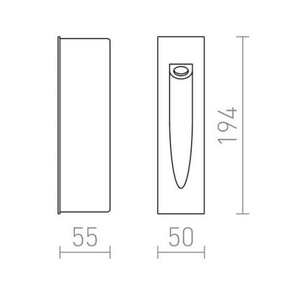 RED - Design Rendl - R10545 - LED Venkovní vestavné svítidlo GAP LED/3W/230V IP54