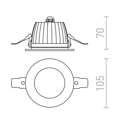 RED - Design Rendl - R10565 - LED Koupelnové podhledové svítidlo AMIGA 8W/230V IP65