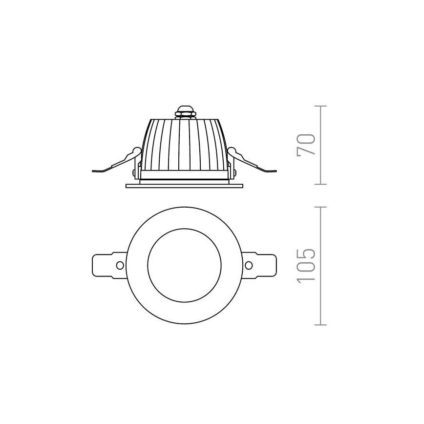RED - Design Rendl - R10565 - LED Koupelnové podhledové svítidlo AMIGA 8W/230V IP65