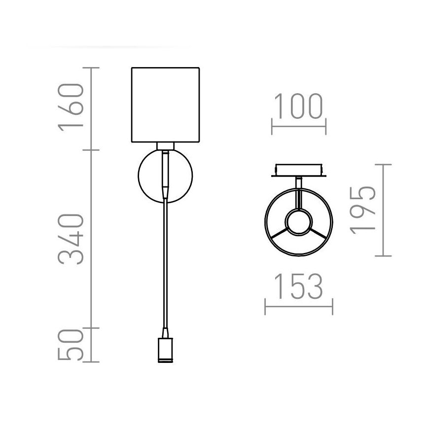 RED - Design Rendl - R10580 - LED Nástěnná lampa VERSA 1xE27/42W/230V + LED/3W