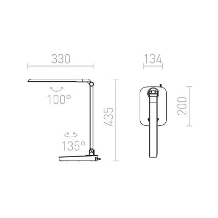 RED - Design Rendl - R10608 - LED Stmívatelná stolní lampa IBIS LED/8W/230V