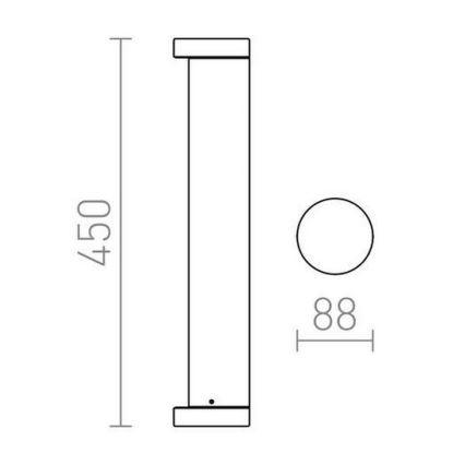 RED - Design Rendl - R11171 - LED Venkovní lampa SONET LED/7W/230V IP54 antracit