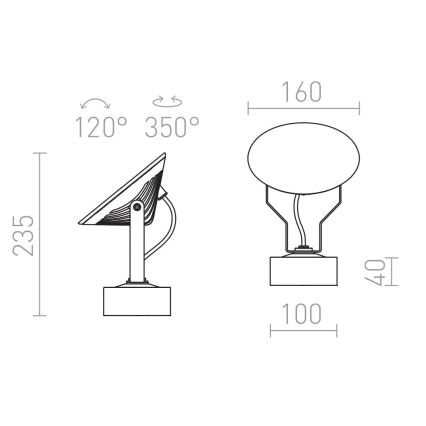 RED - Design Rendl - R11753 - LED Venkovní nástěnné svítidlo FOX LED/9W/230V IP65