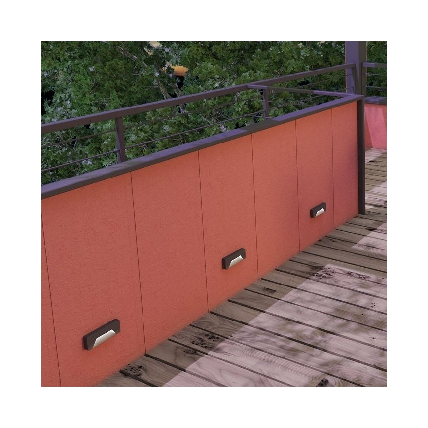 RED - Design Rendl - R11953 - LED Venkovní nástěnné svítidlo RENO LED/3W/230V IP65