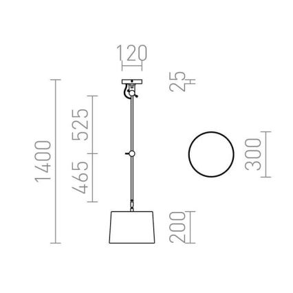 RED - Design Rendl - R11988 - Lustr na tyči BROADWAY 1xE27/42W/230V