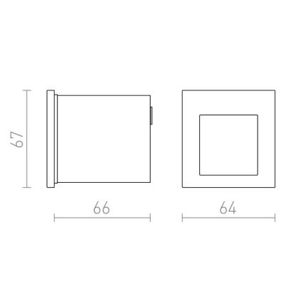 RED - Design Rendl - R12015 - LED Venkovní vestavné svítidlo TESS LED/3W/230V IP54 antracit