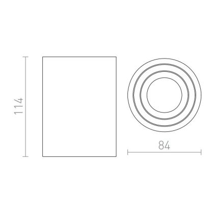 RED - Design Rendl - R12044 - Bodové svítidlo MOMA 1xGU10/35W/230V bílá