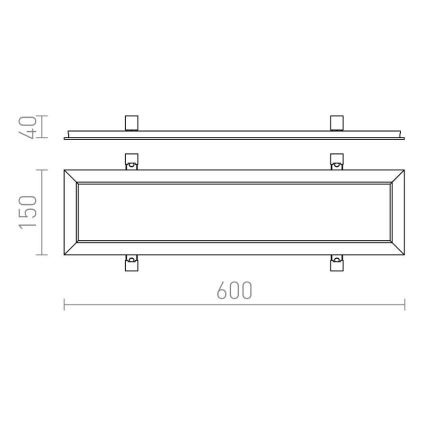 RED - Design Rendl - R12061 - LED Podhledový panel STRUCTURAL LED/22W/230V