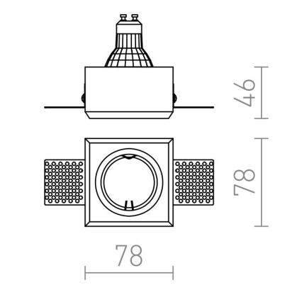 RED - Design Rendl - R12361 - Podhledové svítidlo QUO 1xGU10/35W/230V