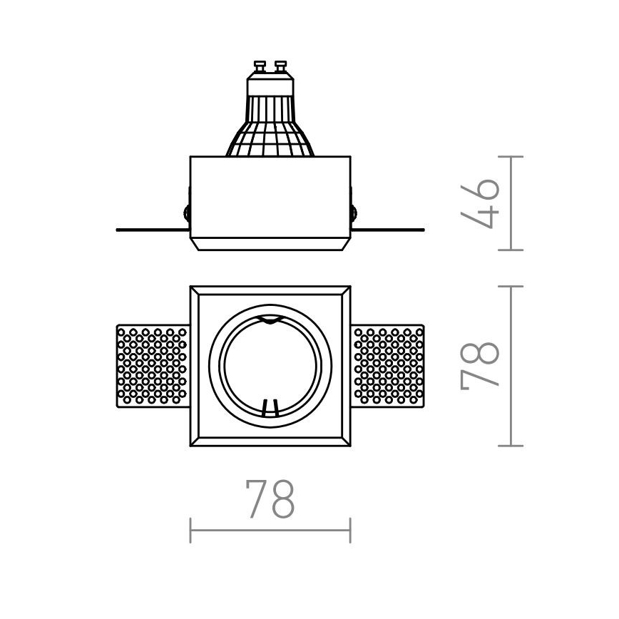 RED - Design Rendl - R12361 - Podhledové svítidlo QUO 1xGU10/35W/230V