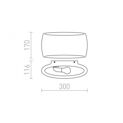 RED - Design Rendl - R12365 - Nástěnné svítidlo VERITA 1xE27/33W/230V bílá