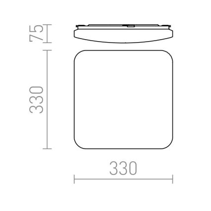 RED - Design Rendl - R12436 - LED Stropní svítidlo SEMPRE LED/24W/230V čtverec