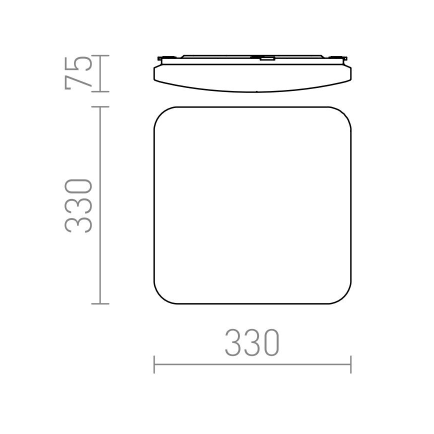 RED - Design Rendl - R12436 - LED Stropní svítidlo SEMPRE LED/24W/230V čtverec