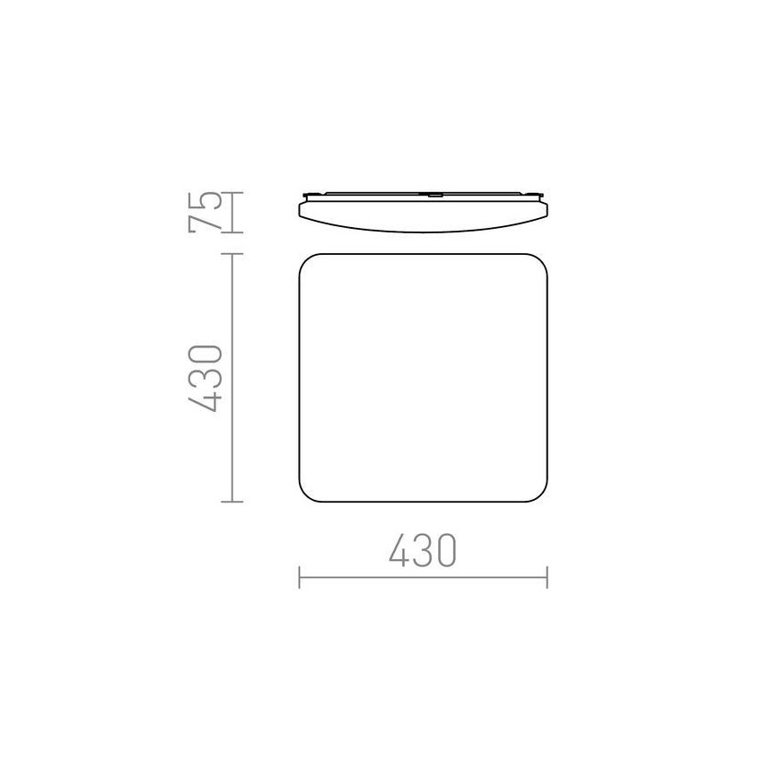 RED - Design Rendl - R12437 - LED Stropní svítidlo SEMPRE LED/36W/230V čtverec