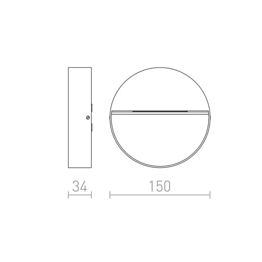 RED - Design Rendl - R12539 - LED Venkovní nástěnné svítidlo AQILA LED/6W/230V IP54