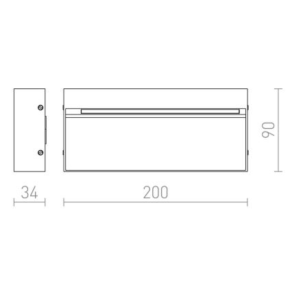 RED - Design Rendl - R12547 - LED Venkovní nástěnné svítidlo AQILA LED/6W/230V IP54