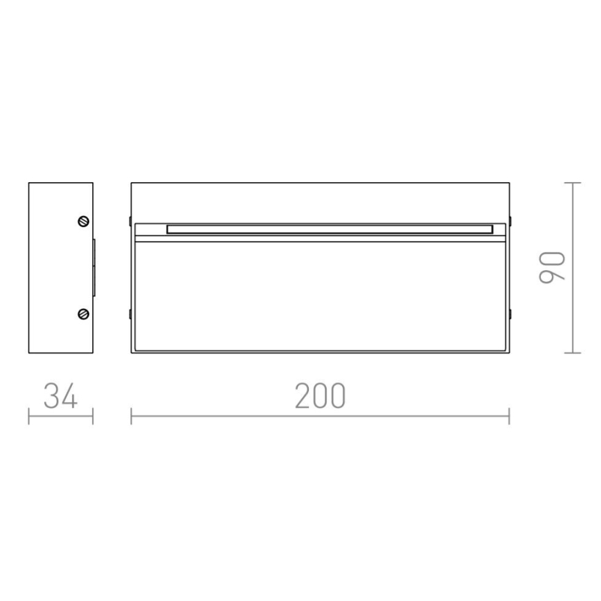 RED - Design Rendl - R12547 - LED Venkovní nástěnné svítidlo AQILA LED/6W/230V IP54