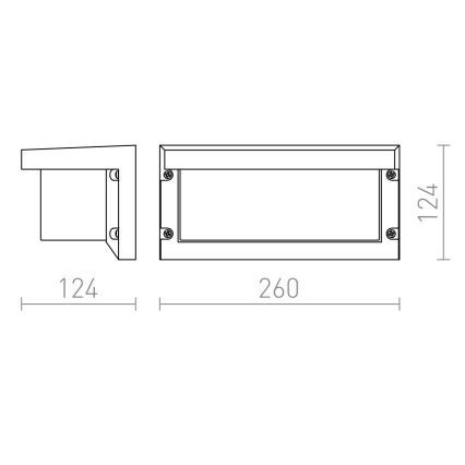 RED - Design Rendl - R12561 - Venkovní nástěnné svítidlo HIDE 1xE27/18W/230V IP54