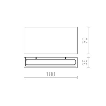 RED - Design Rendl - R12573 - LED Venkovní nástěnné svítidlo TORINO 2xLED/5W/230V IP54