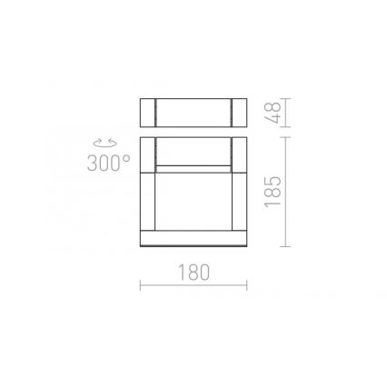 RED - Design Rendl - R12623 - LED Venkovní nástěnné svítidlo AQUE LED/8W/230V IP54