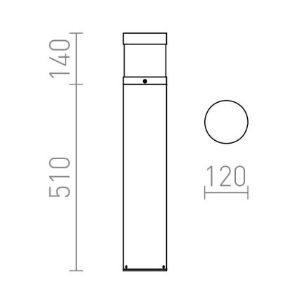 RED - Design Rendl - R12626 - LED Venkovní lampa ABAX LED/15W/230V IP54 antracit