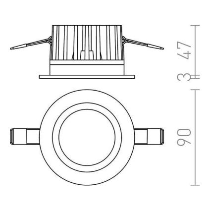 RED - Design Rendl - R12716 - LED Koupelnové podhledové svítidlo TOLEDO 8W/230V IP44