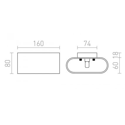 RED - Design Rendl - R12743 - Nástěnné svítidlo MARIO 1xG9/33W/230V