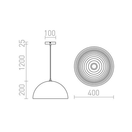 RED - Design Rendl - R13048 - Lustr na lanku CARISSIMA 1xE27/42W/230V