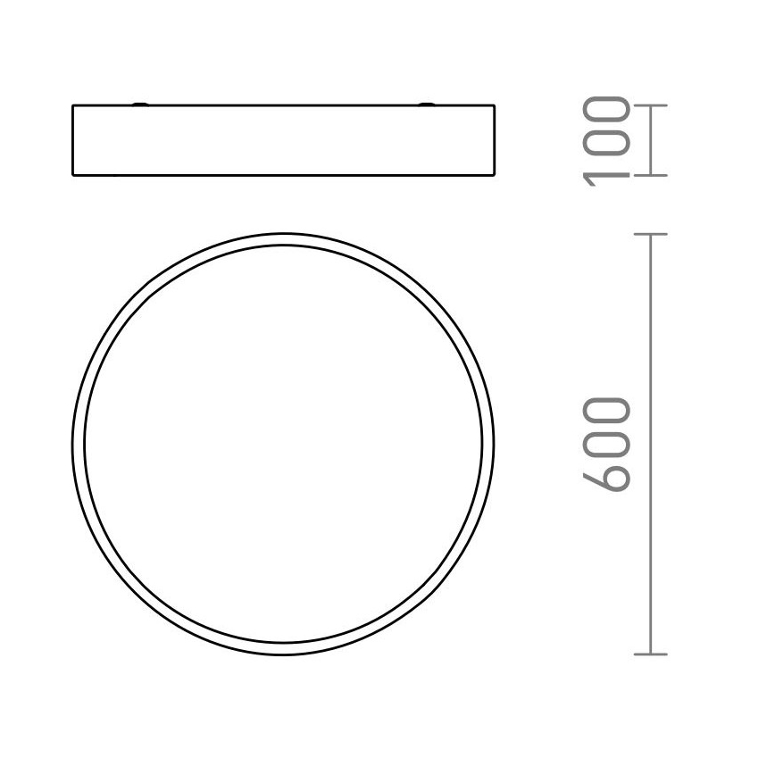 RED - Design Rendl - R13333 - LED Stropní svítidlo MEZZO LED/60W/230V černá