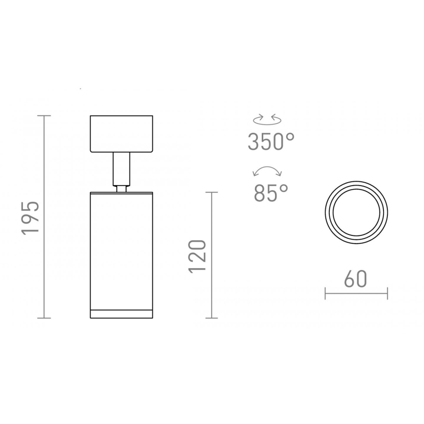 RED - Design Rendl - R13363 - Bodové svítidlo BELENOS 1xGU10/9W/230V