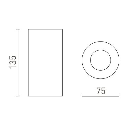 RED - Design Rendl - R13471 - Bodové svítidlo CANTO 1xGU10/8W/230V