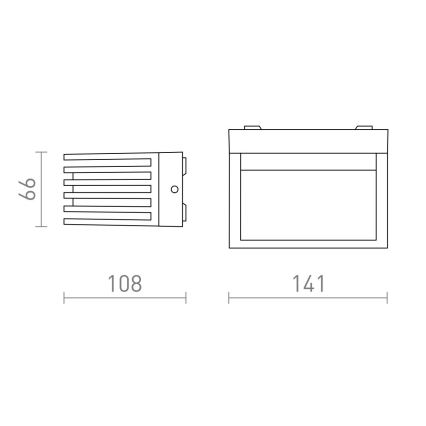 RED - Design Rendl - R13564 - LED Venkovní nástěnné svítidlo CLAIRE LED/6W/230V IP54