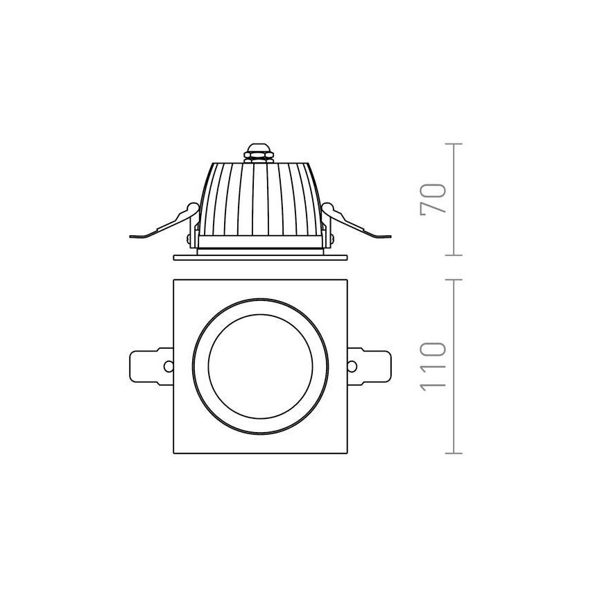RED - R10566 - LED Koupelnové podhledové svítidlo AMIGA LED/8W/230V IP65 bílá