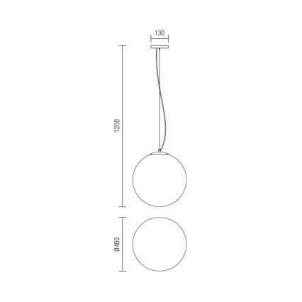 Redo 01-1066 - Lustr na lanku OLA 2xE27/42W/230V pr. 40 cm