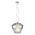 Redo 01-1139 - Lustr na lanku FUSION 1xE27/42W/230V pr. 30 cm lesklý chrom/kouřová