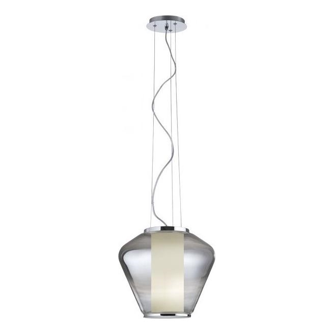 Redo 01-1140 - Lustr na lanku FUSION 1xE27/42W/230V pr. 38 cm šedá