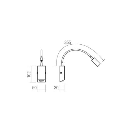 Redo 01-1193 - LED Flexibilní lampička HELLO LED/3W/230V bílá