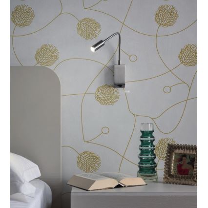Redo 01-1195 - LED Flexibilní lampička HELLO LED/3W/230V matný chrom