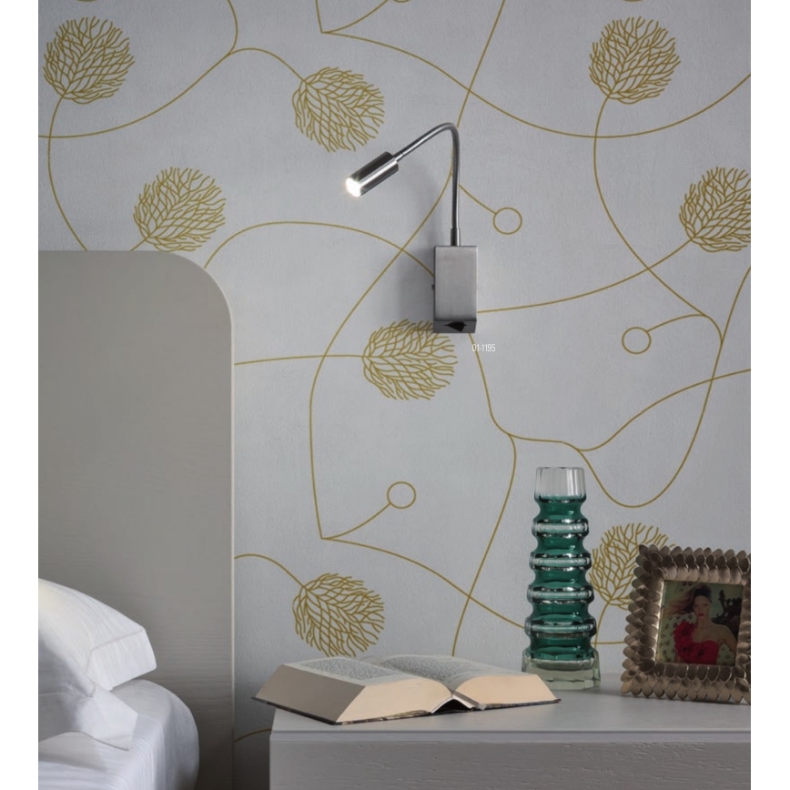 Redo 01-1195 - LED Flexibilní lampička HELLO LED/3W/230V matný chrom