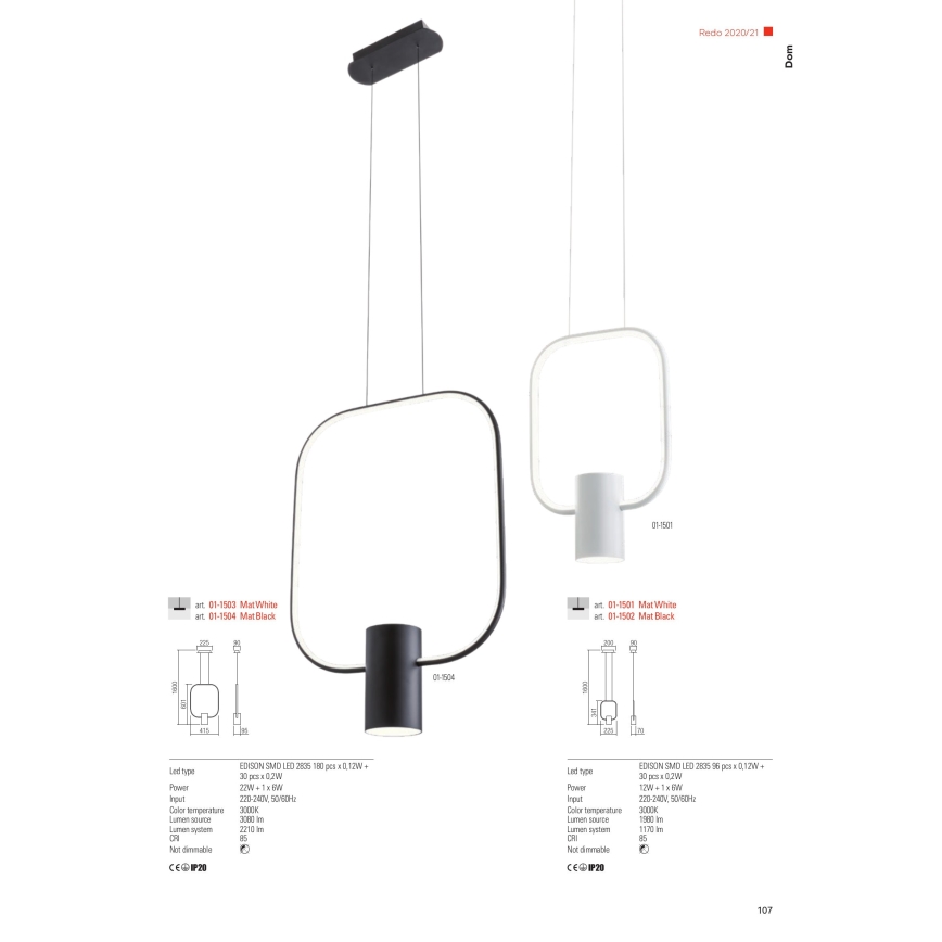 Redo 01-1227 - LED Stmívatelná stolní lampa DOM LED/21W/230V černá