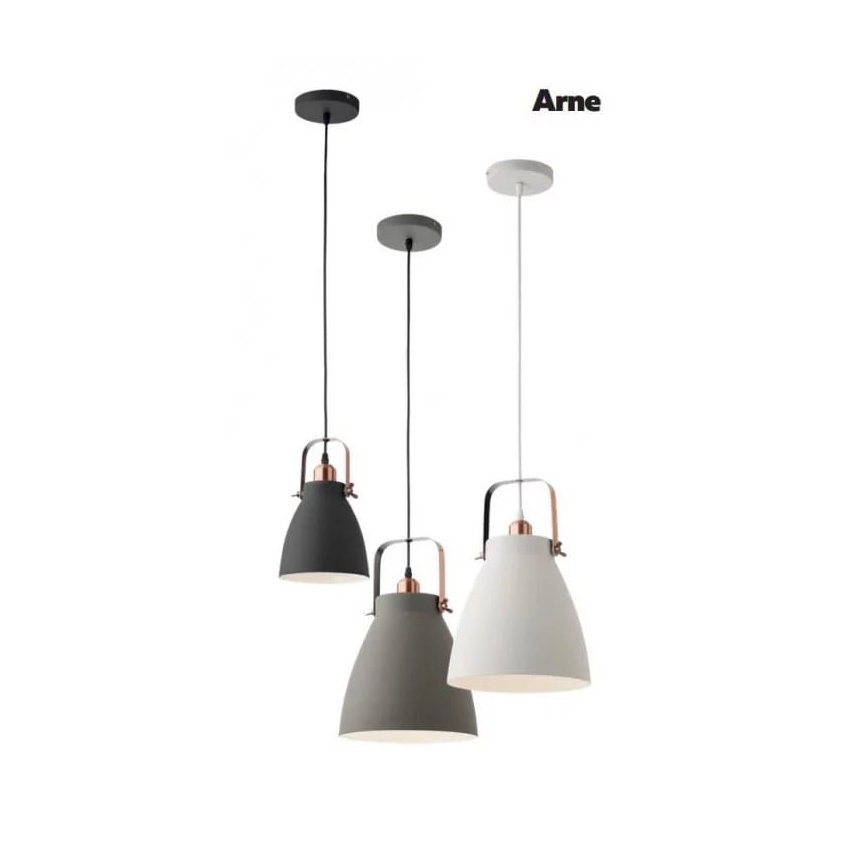 Redo 01-1275 - Lustr na lanku ARNE 1xE27/42W/230V šedá