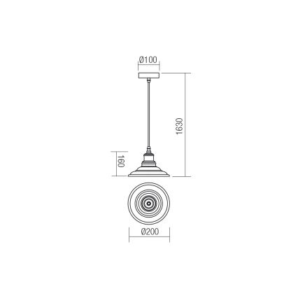 Redo 01-1292 - Lustr na lanku SPINNER 1xE27/42W/230V