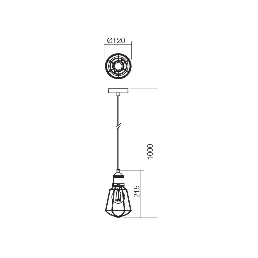 Redo 01-1301 - Lustr na lanku THARU 1xE27/42W/230V